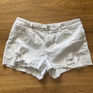 White Denim Jean Shorts by Rachel Roy